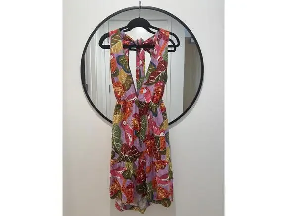 NWOT House of Harlow 1960 Rio Tropical Strappy Back Dress Medium - Picture 1 of 5